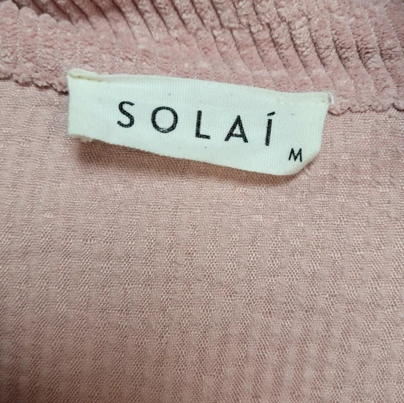 Solai The Label Dusty Pink Ribbed Romper Resort Wear Size Medium - Picture 9 of 10